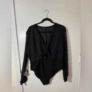 Elegant Black V-Neck Women's Top